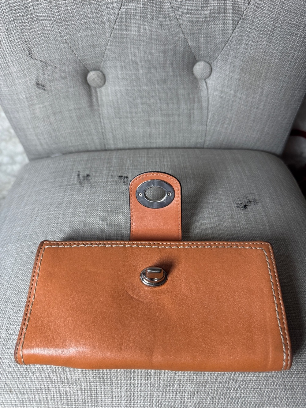 Coach Cognac Leather Tote with Matching Wallet - Picture 9 of 13